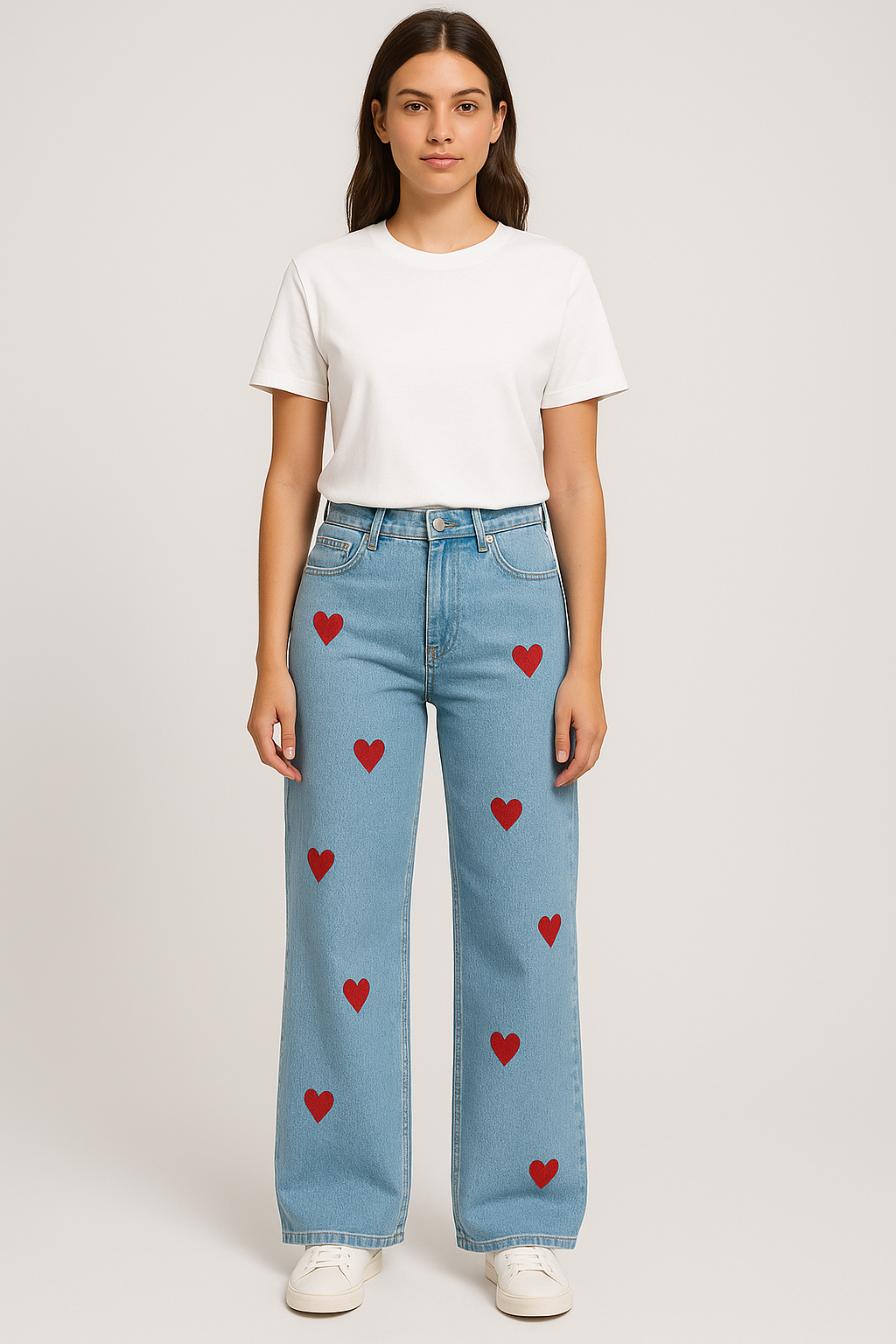 Hearts Wide Leg Jeans