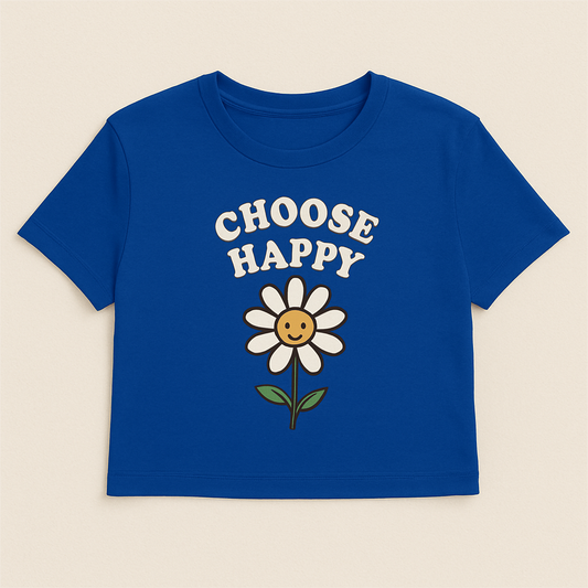 Women’s Choose Happy Crop Top