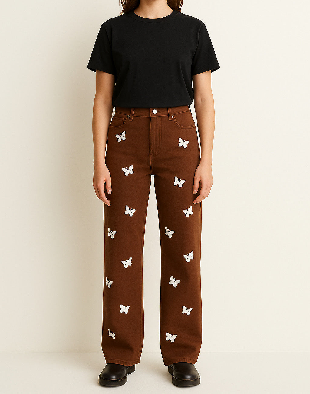 Butterfly Wide Leg Jeans