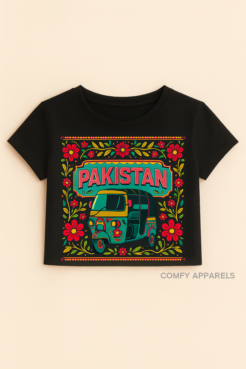Women’s Pakistan Graphic Art Crop Top
