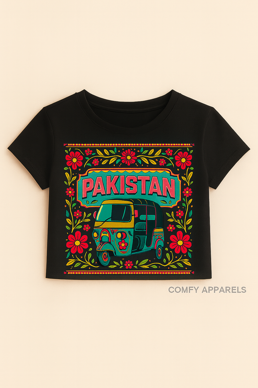 Women’s Pakistan Graphic Art Crop Top