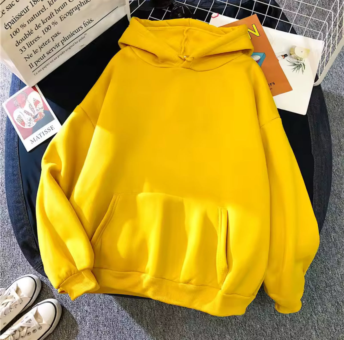 Unisex Plain Basic Hoodie