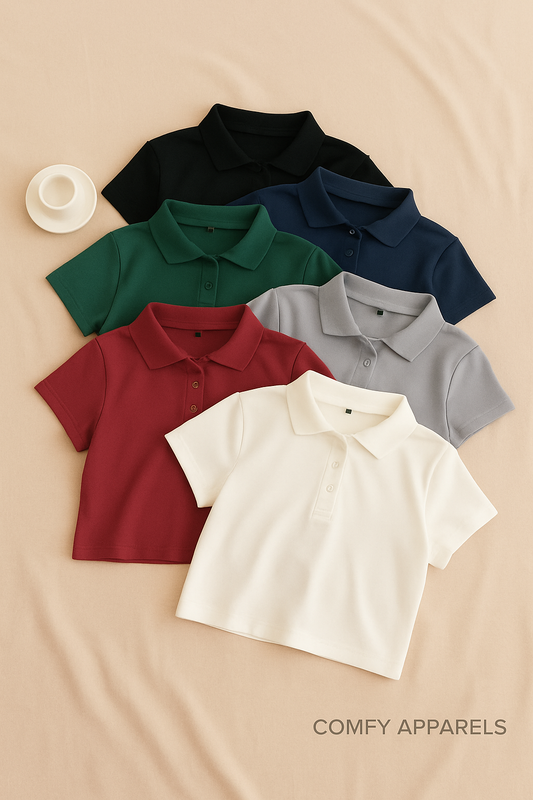 Women’s Polo Crop Top