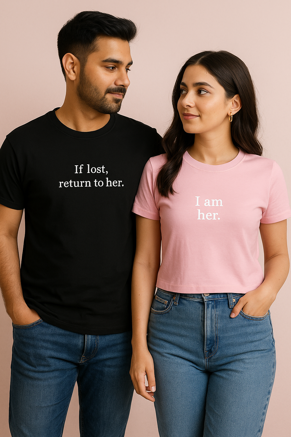 Pack of 2 Graphic T-Shirt Bundle for Couples