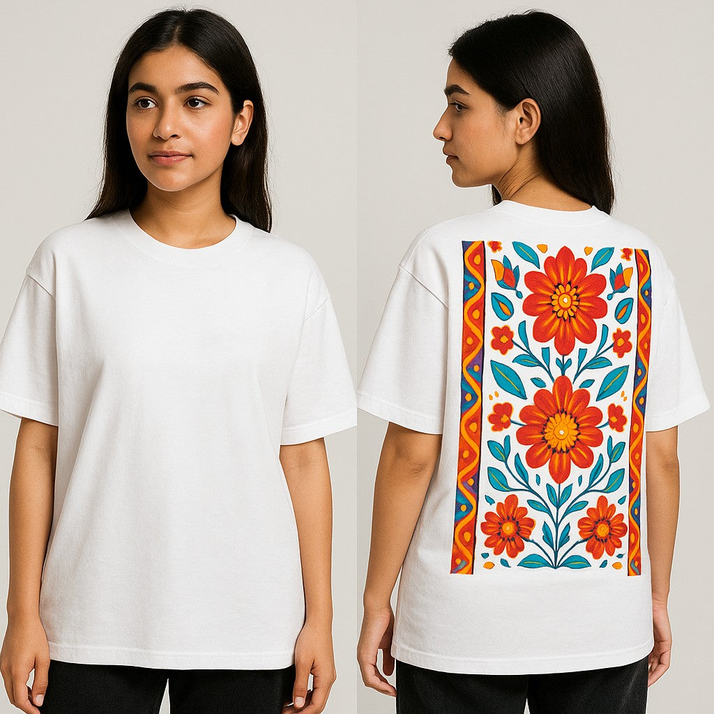 Women's Oversized Pakistan Cultural Art T-Shirt