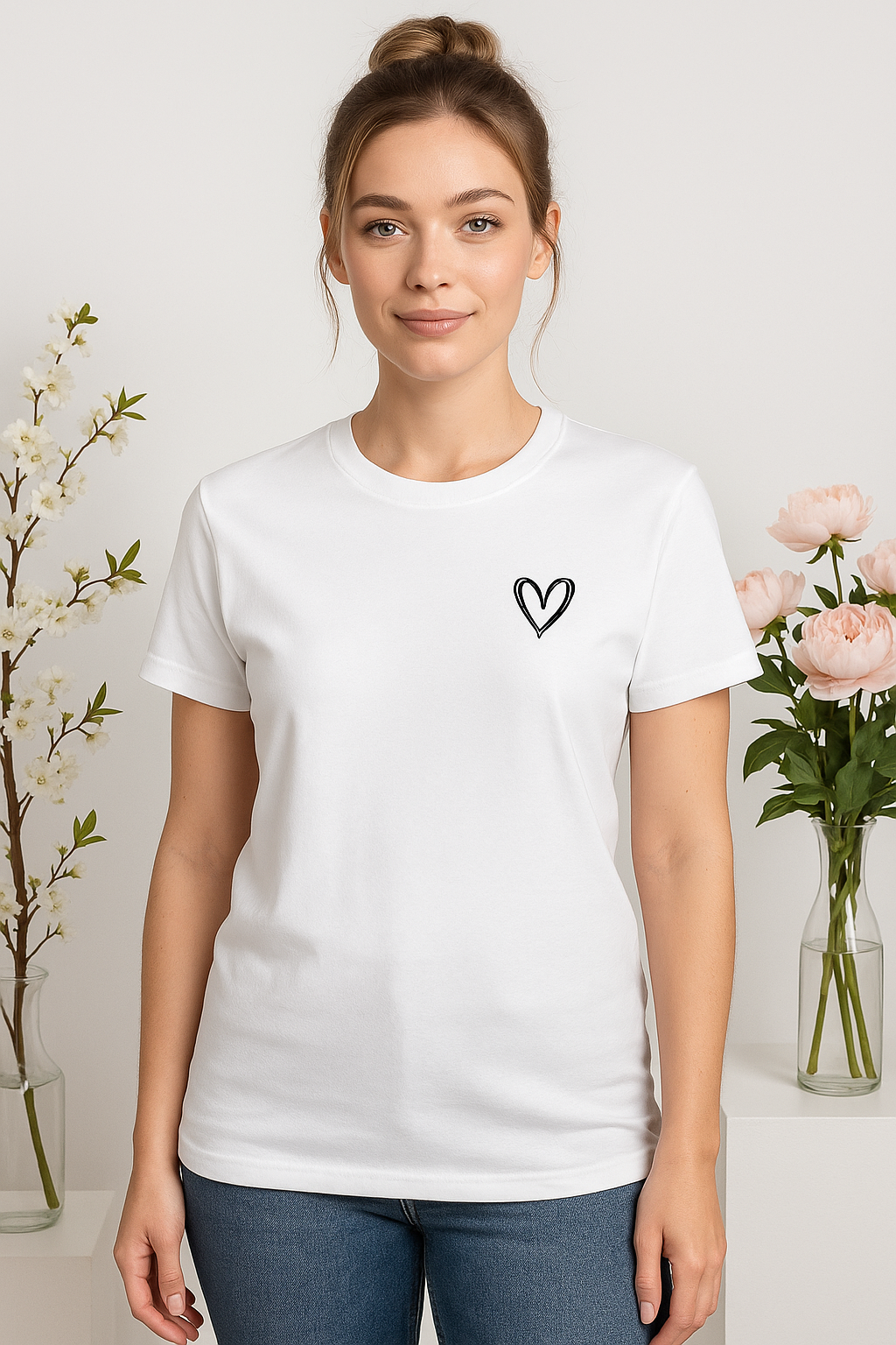Small Heart Outline T-Shirt