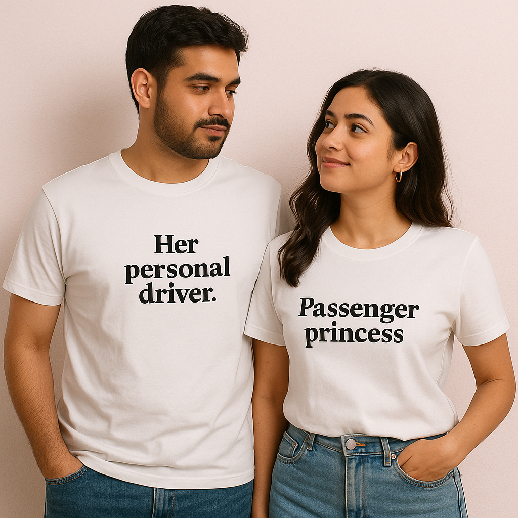 Pack of 2 Graphic T-Shirt Bundle for Couples