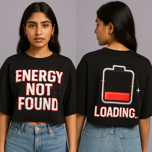 Women's Oversized Drop Shoulder Graphic Crop Top