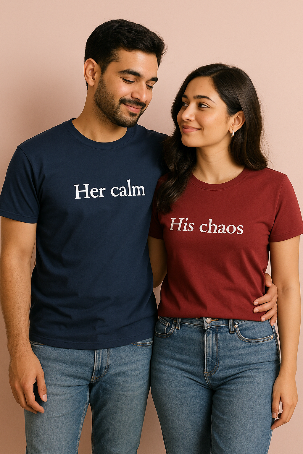 Pack of 2 Graphic T-Shirt Bundle for Couples