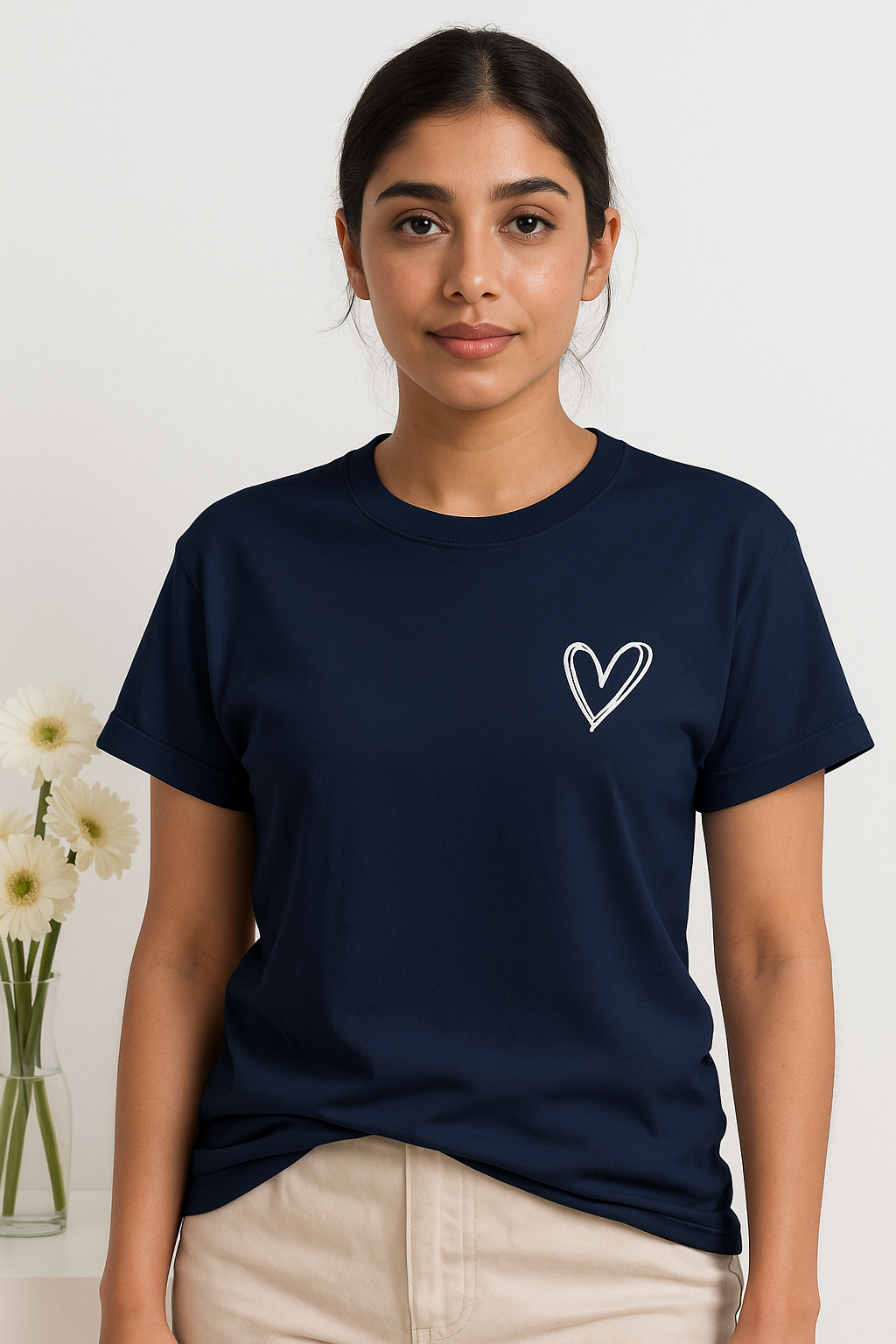 Small Heart Outline T-Shirt