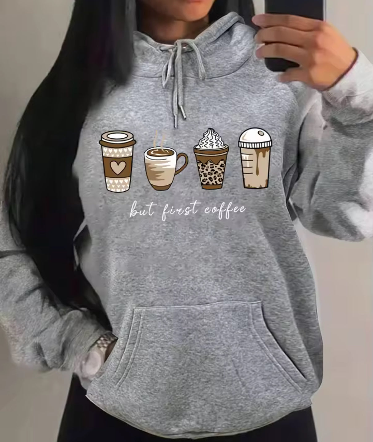 Coffee Fleece Hoodie