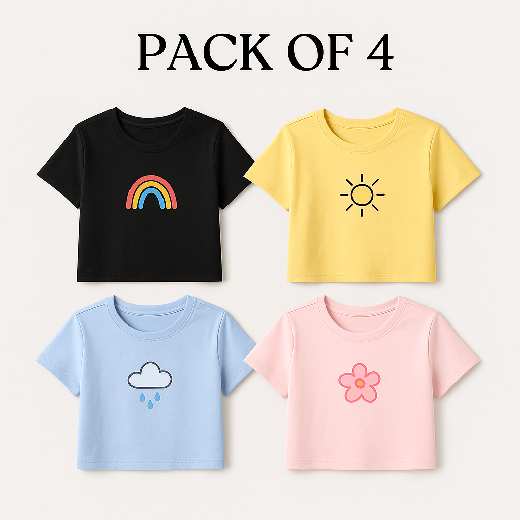 Women’s Pack of 4 Crop Top Bundle