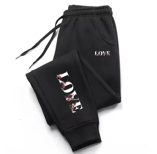 Love Graphic French Terry Jogger Pants
