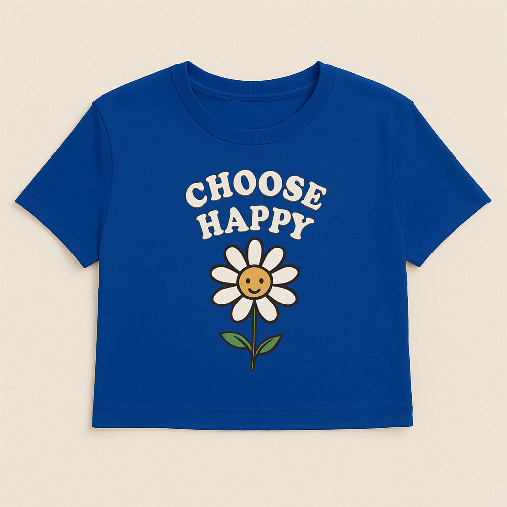 Women’s Choose Happy Crop Top