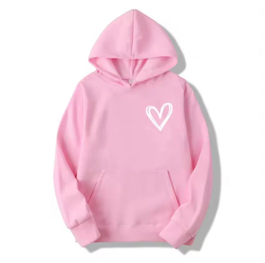 Small Heart Outline Hoodie