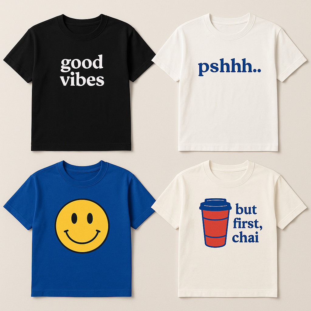 Unisex Pack of 4 T-Shirts Bundle