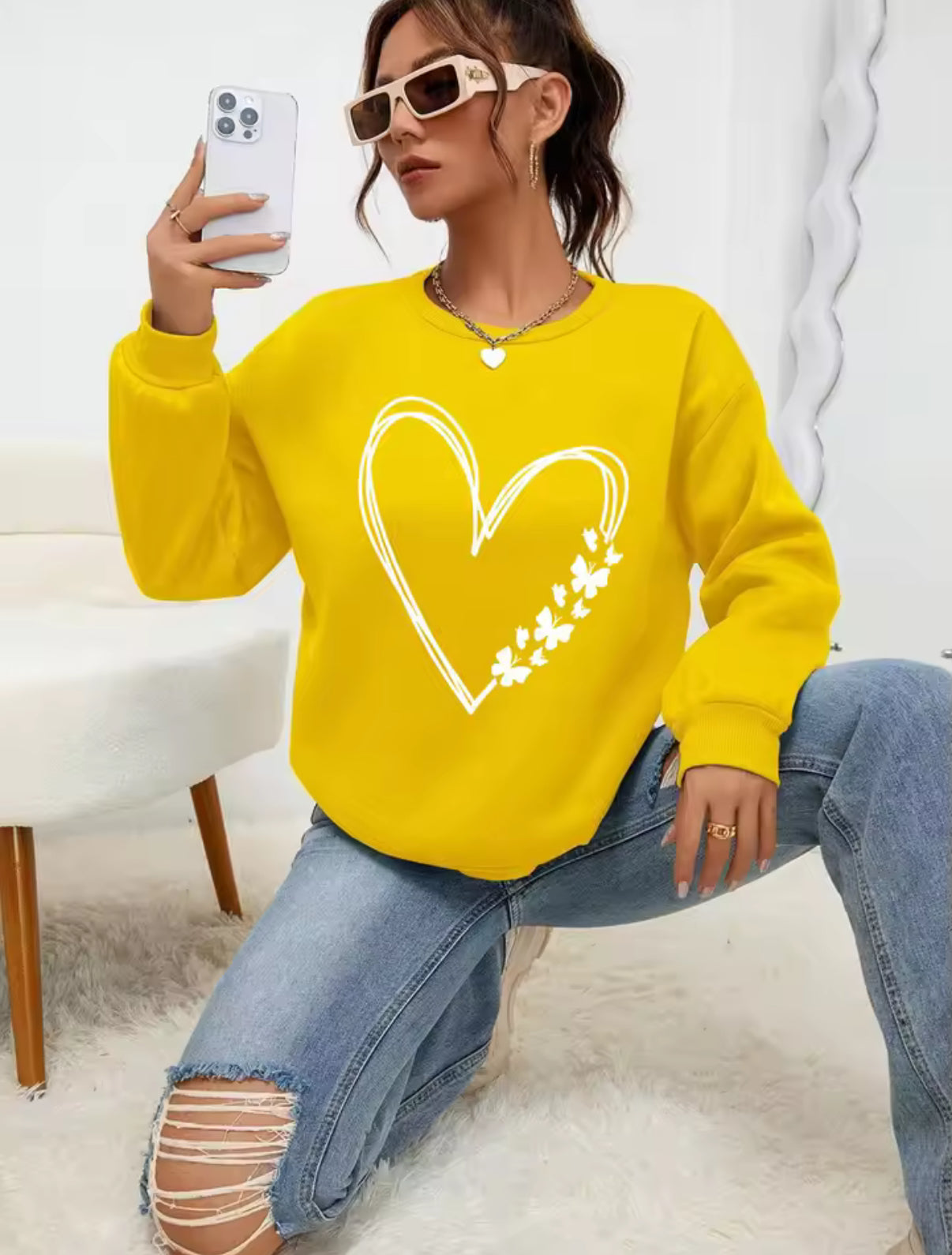 Heart & Butterfly Sweatshirt