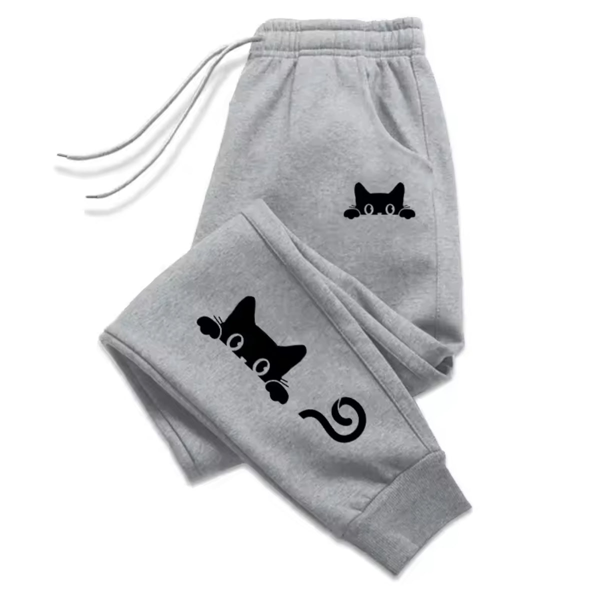 Cat Graphic Jogger Pants