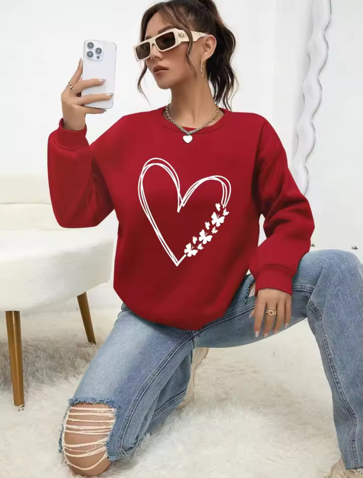 Heart & Butterfly Sweatshirt