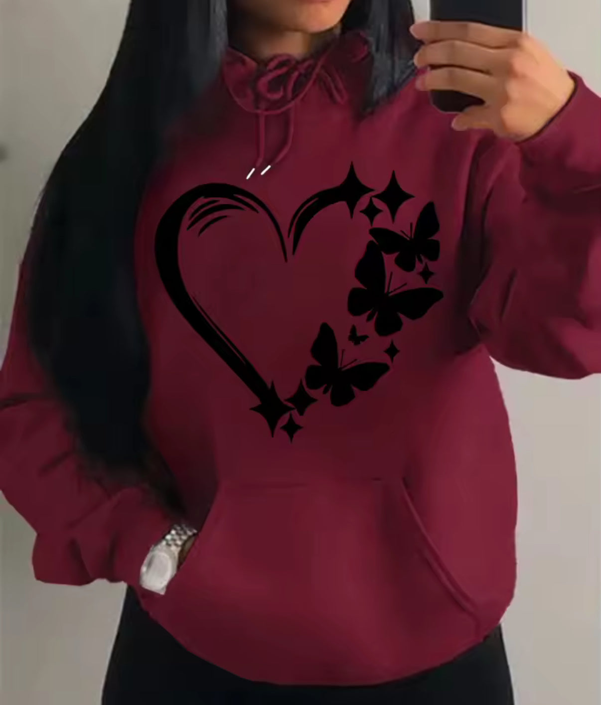 Women’s Heart & Butterfly Hoodie