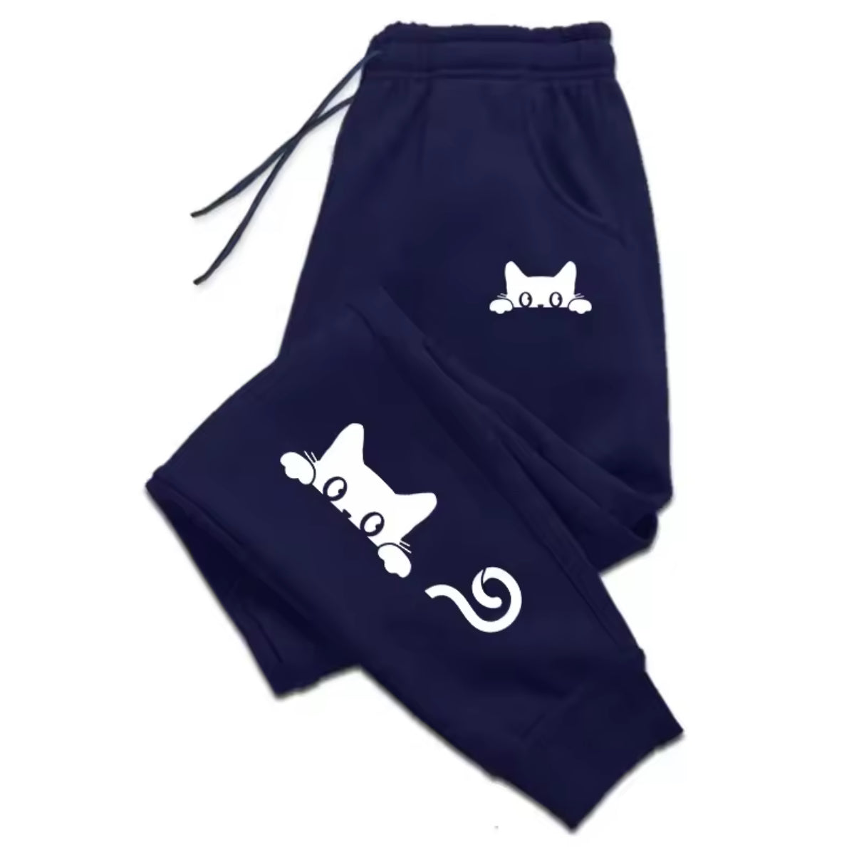 Cat Graphic Jogger Pants