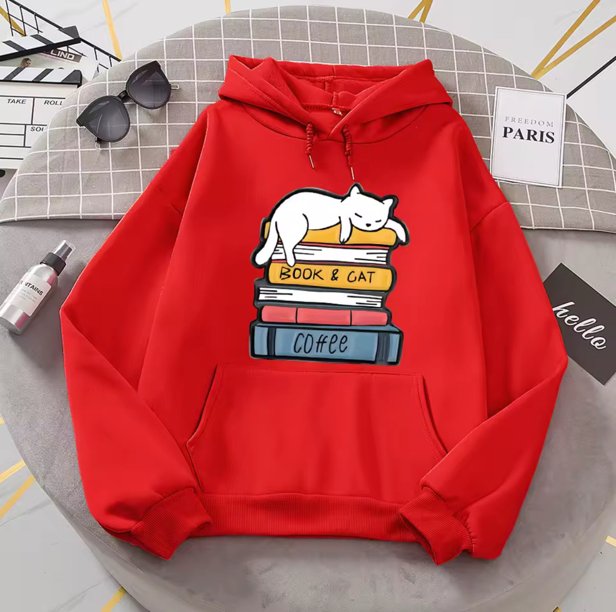 Book & Cat Hoodie