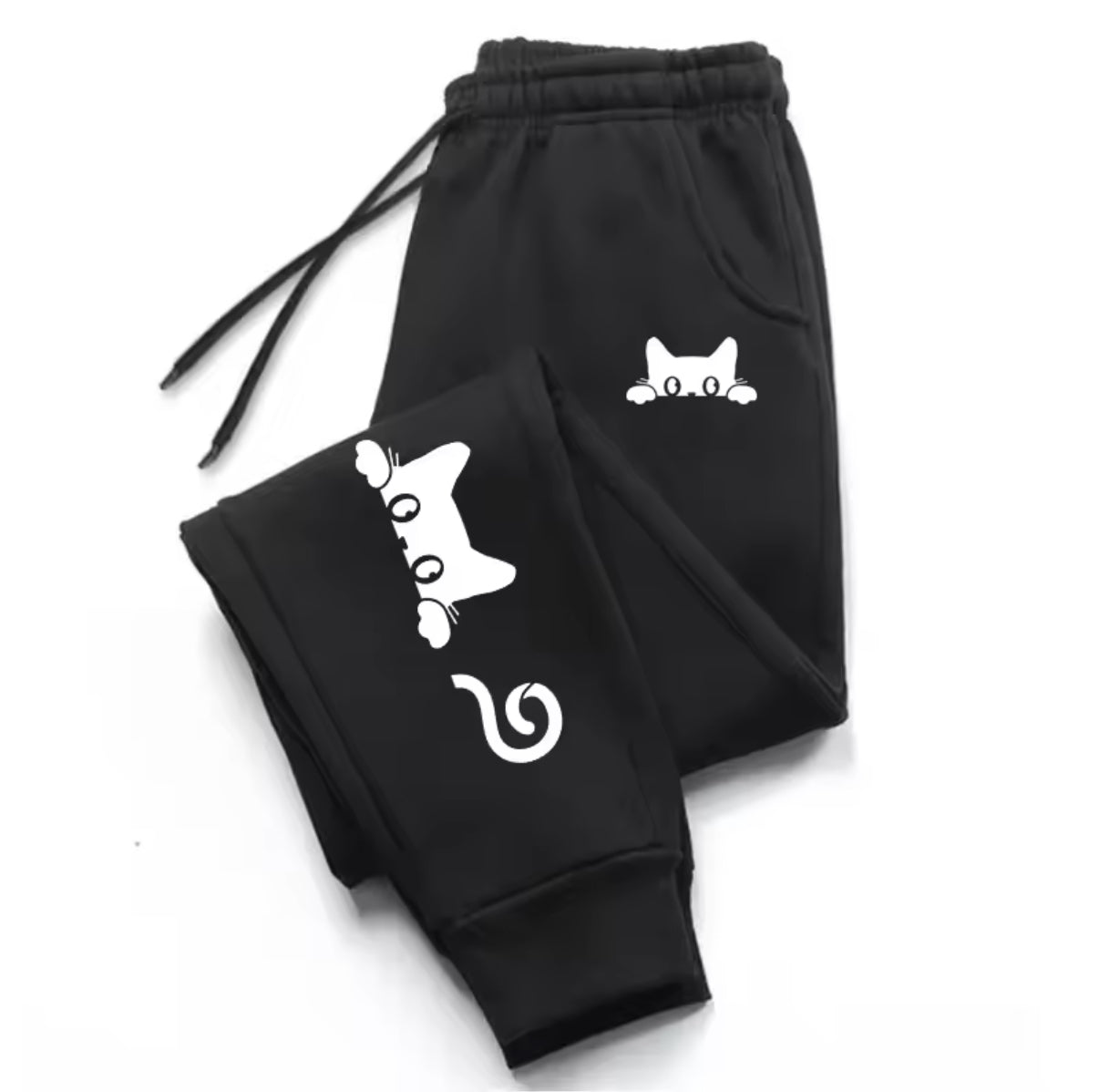 Cat Graphic Jogger Pants