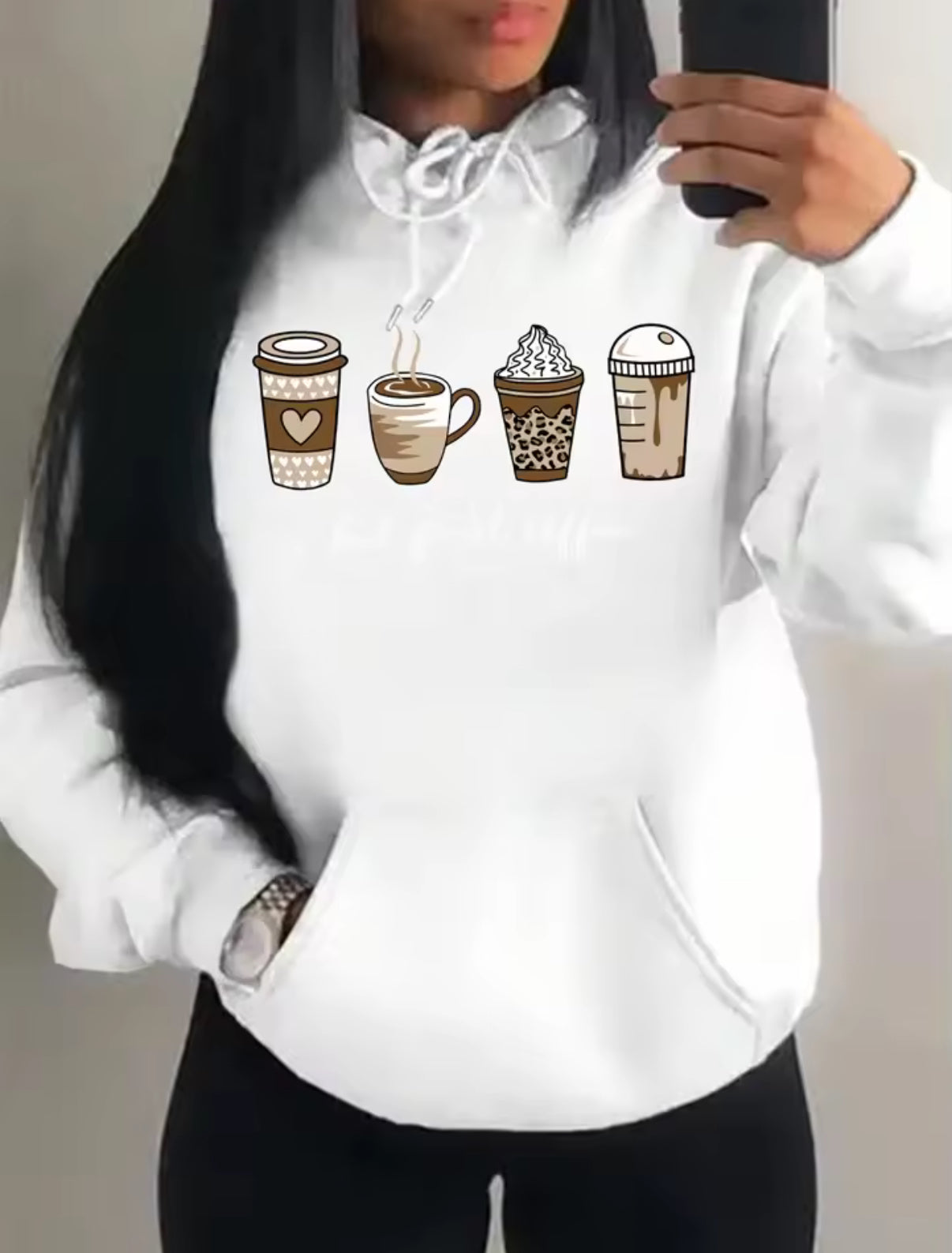 Coffee Fleece Hoodie