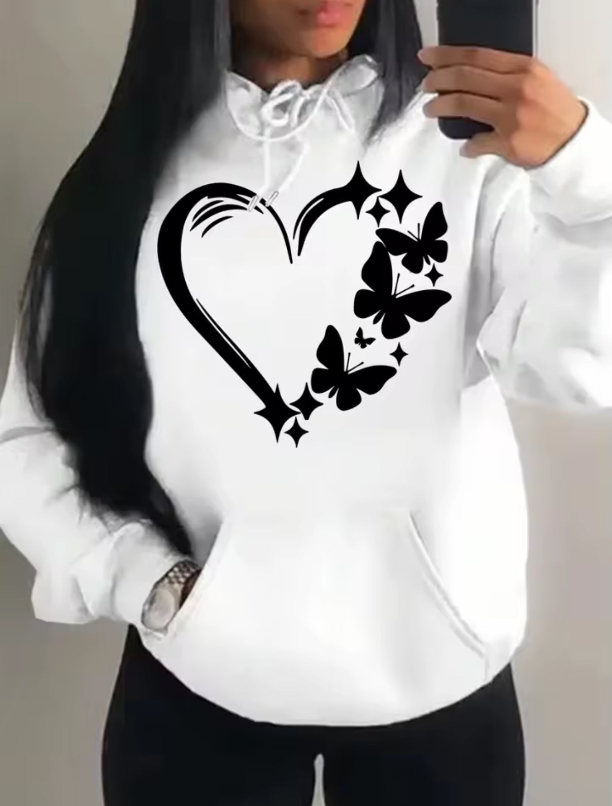 Women’s Heart & Butterfly Hoodie