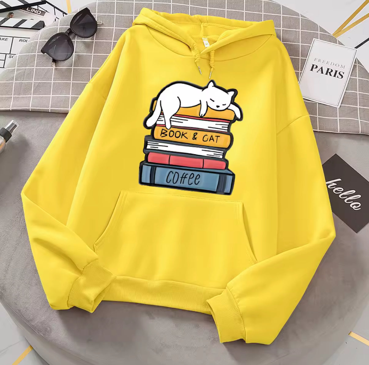 Book & Cat Hoodie