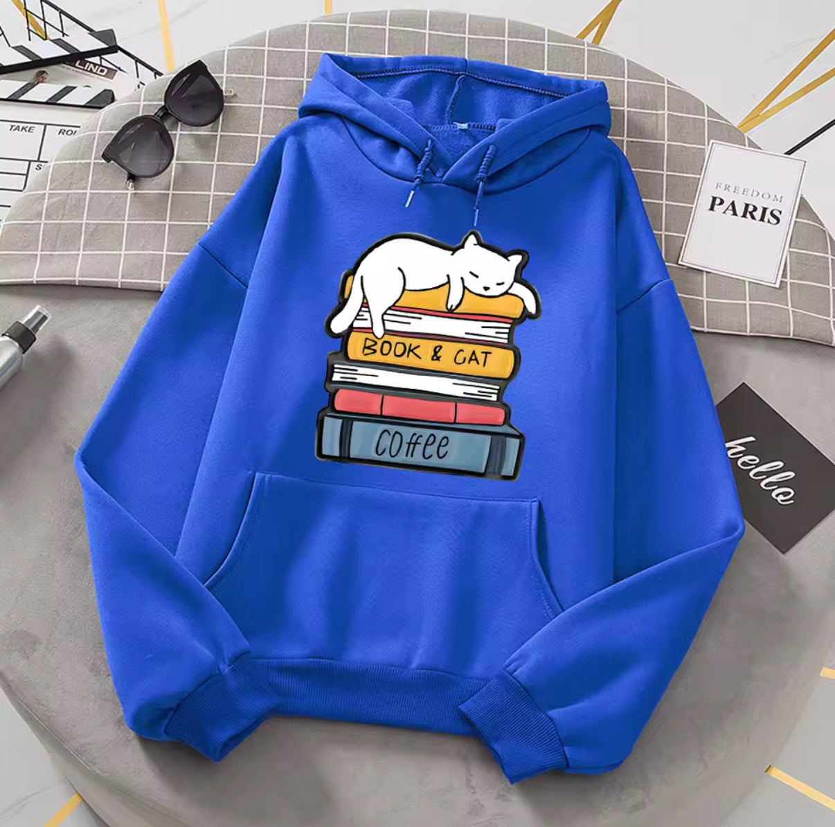 Book & Cat Hoodie