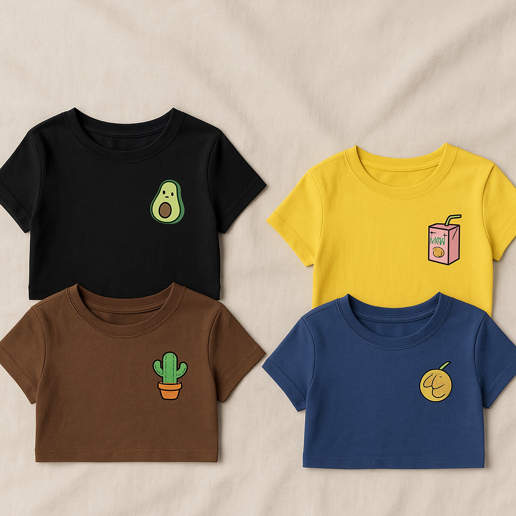 Women’s Pack of 4 Crop Top Bundle