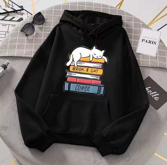 Book & Cat Hoodie