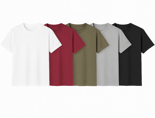 Pack of 5 Unisex Basic Tees