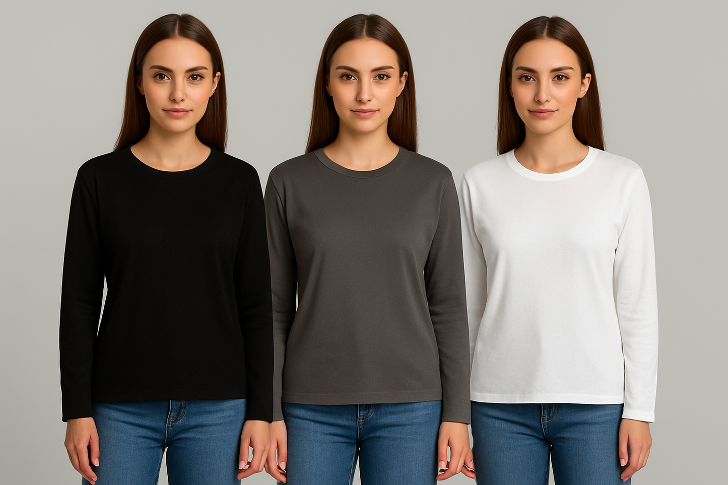 Pack of 3 Full Sleeves T-Shirts