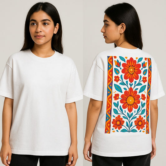 Women's Oversized Pakistan Cultural Art T-Shirt