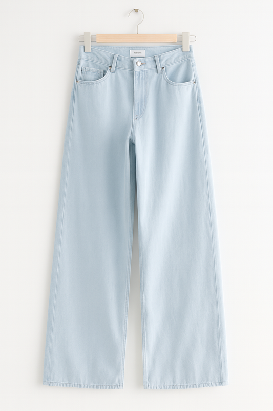 Ice Blue Wide Leg Jeans