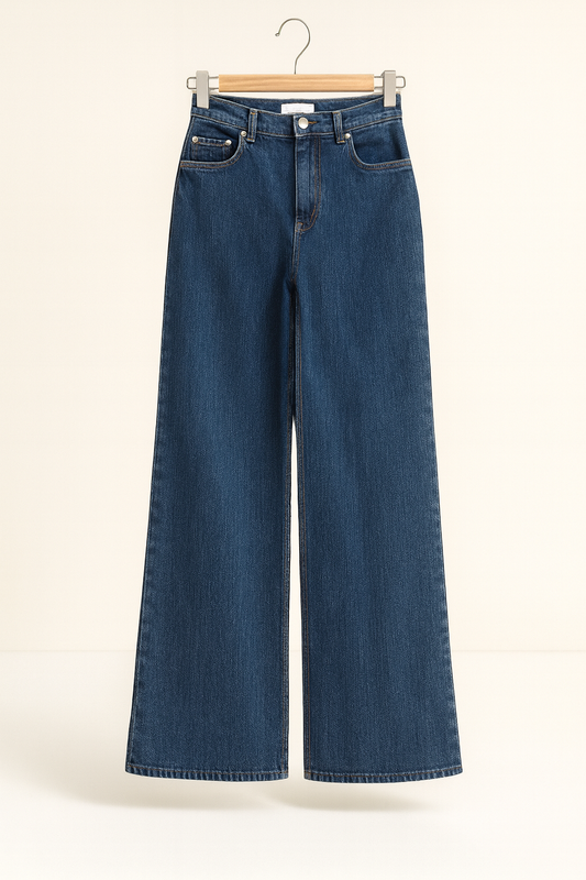 Dark Blue Wide Leg Jeans