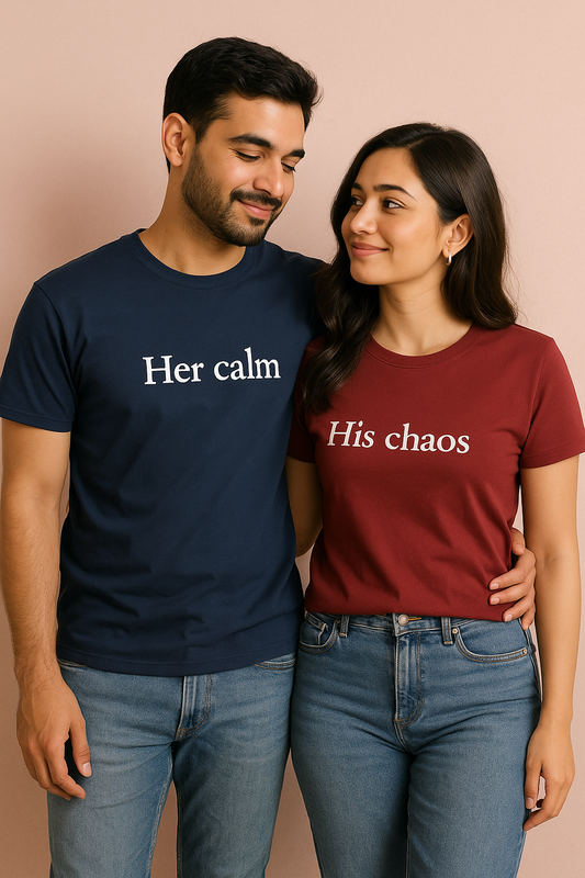 Pack of 2 Graphic T-Shirt Bundle for Couples