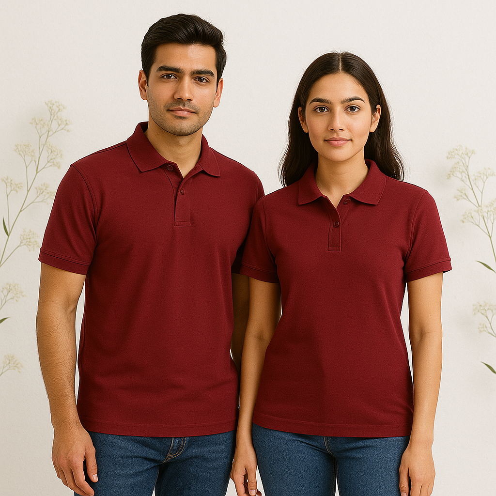 Unisex Plain Basic Polo T-Shirt